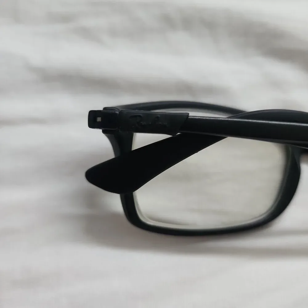 RAY-BAN RB 7017 5196 Matte Black Authentic Eyeglasses Frame Rectangle 54-17 145